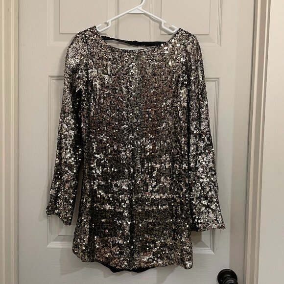 Free People Gold Sequin Dress - Picture 1 of 8